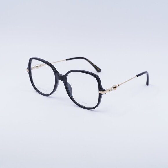 Jimmy Choo JC356 0807 00 Eyeglasses Black/Gold 54mm Square Frame - Picture 8 of 10